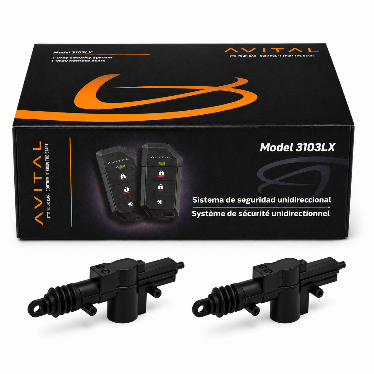 Paquete Alarma Avital 3103LX + 2 Actuadores