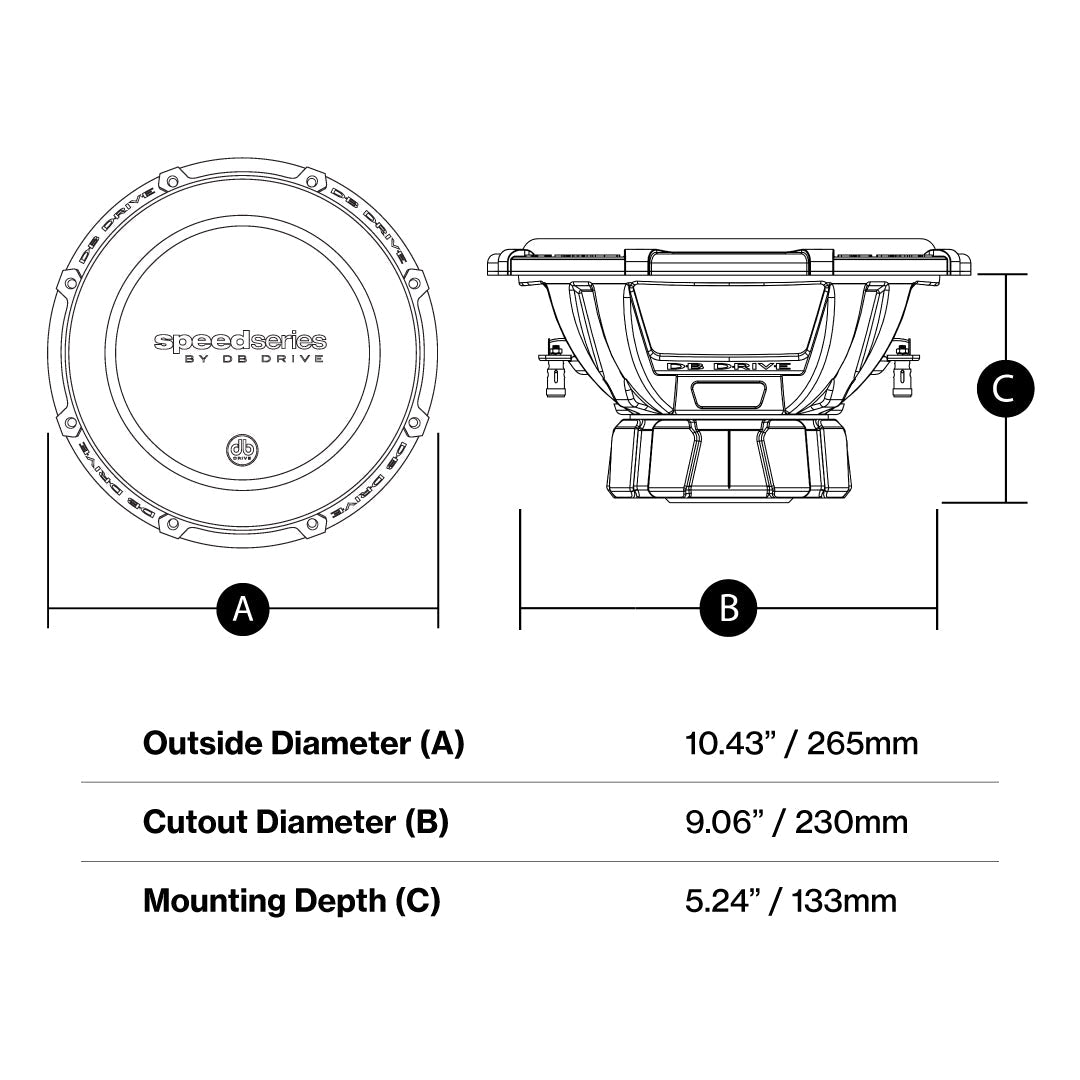 dB Drive SPW10D4 Subwoofer de 10" Dual 4-Ohm - SPW10D4 - imagen producto 4