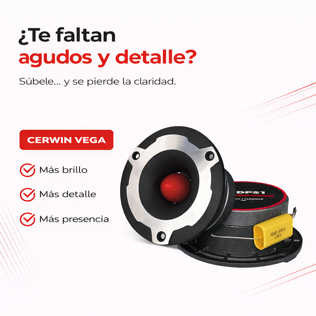 Par de Tweeters Cewin Vega 1 Pulgada Audio Para Auto HEDPS1