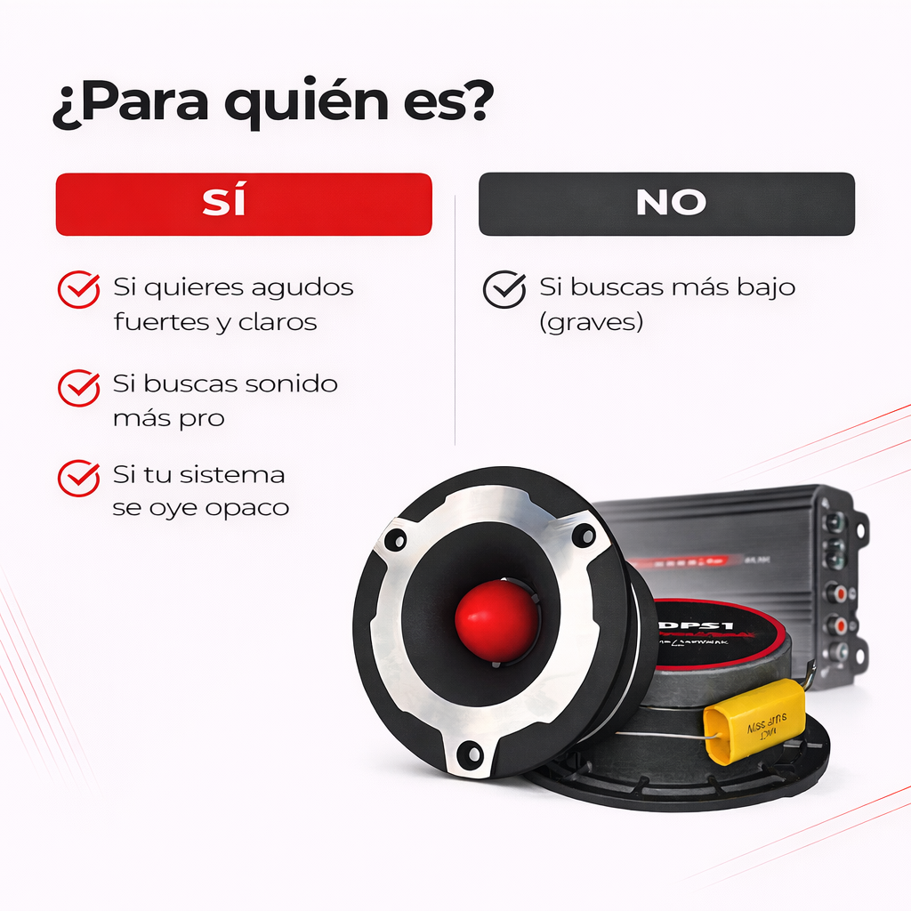 Par de Tweeters Cewin Vega 1 Pulgada Audio Para Auto HEDPS1