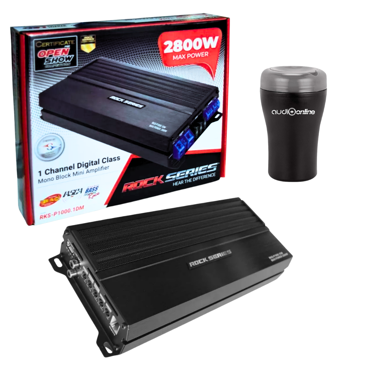 Amplificador Mini Rock Series RKS-P1000.1DM - 1400W Máx, Clase D, 1 Canal