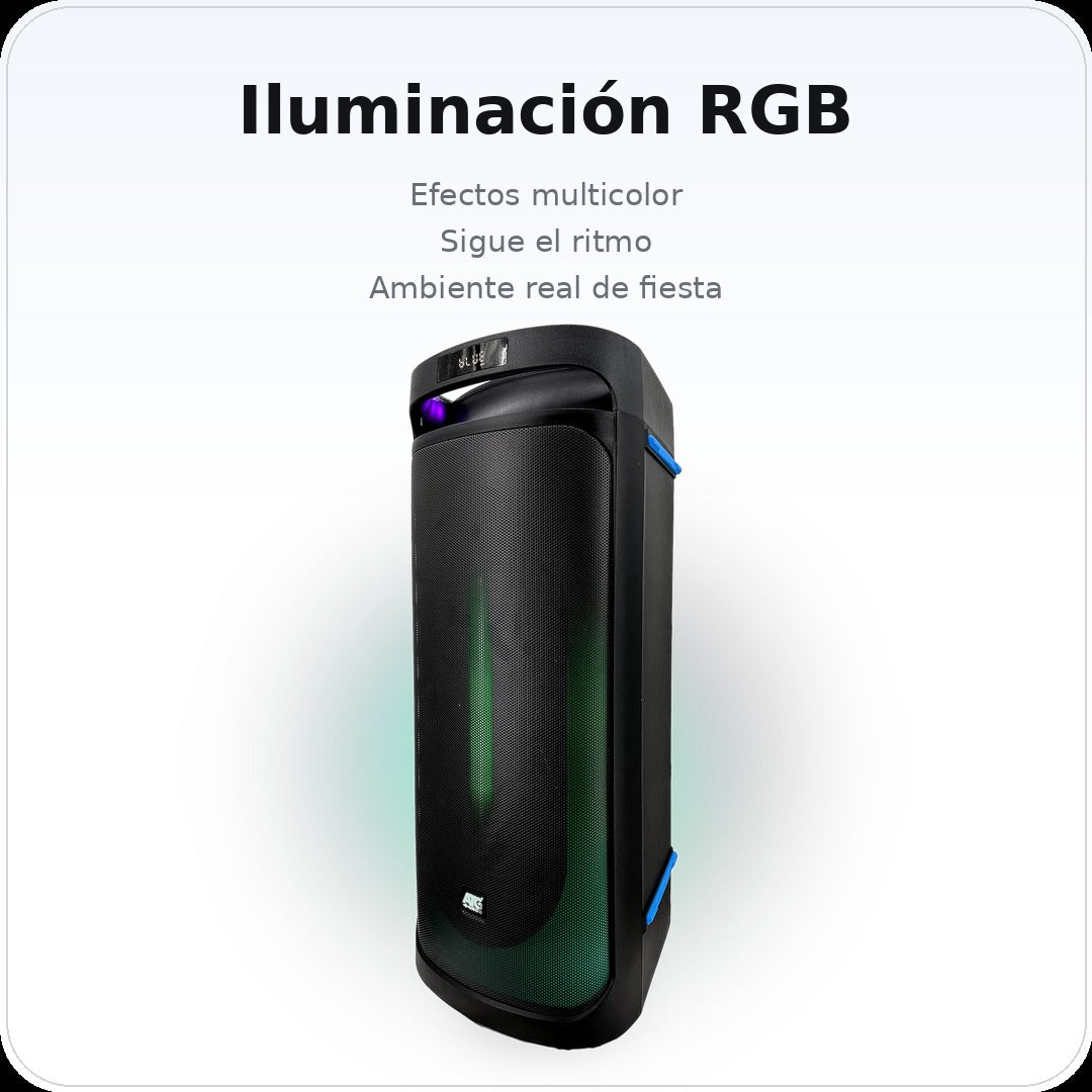 Bocina Party Box ATG FYRE-PRO880 8” Bluetooth LED