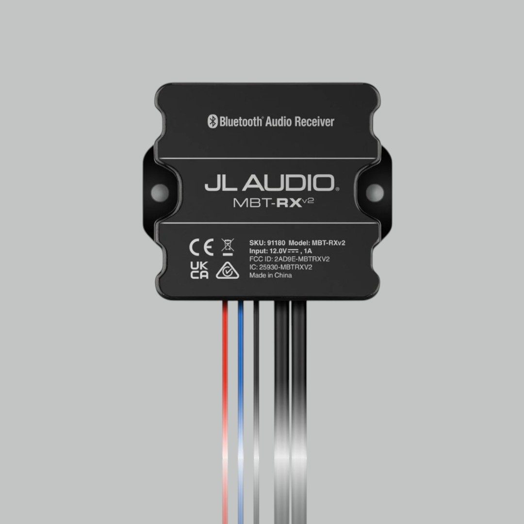 Receptor Bluetooth JL Audio MBT-RXV2 para Audio de Alta Calidad en Vehículos