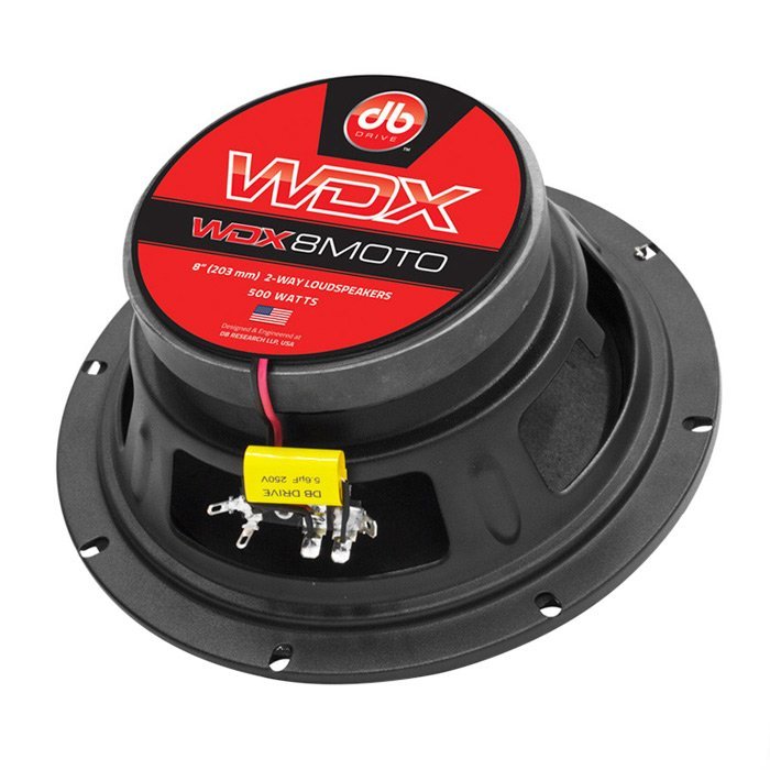 dB Drive WDX8MOTO: bocinas coaxiales de 8 pulgadas para moto