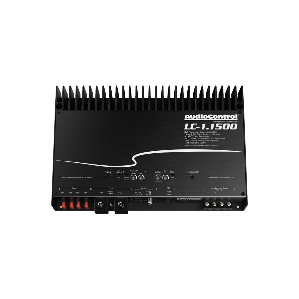 AudioControl LC-1.1500 Amplificador Mono Subwoofer 1500 Watts - LC-1 - imagen producto 6