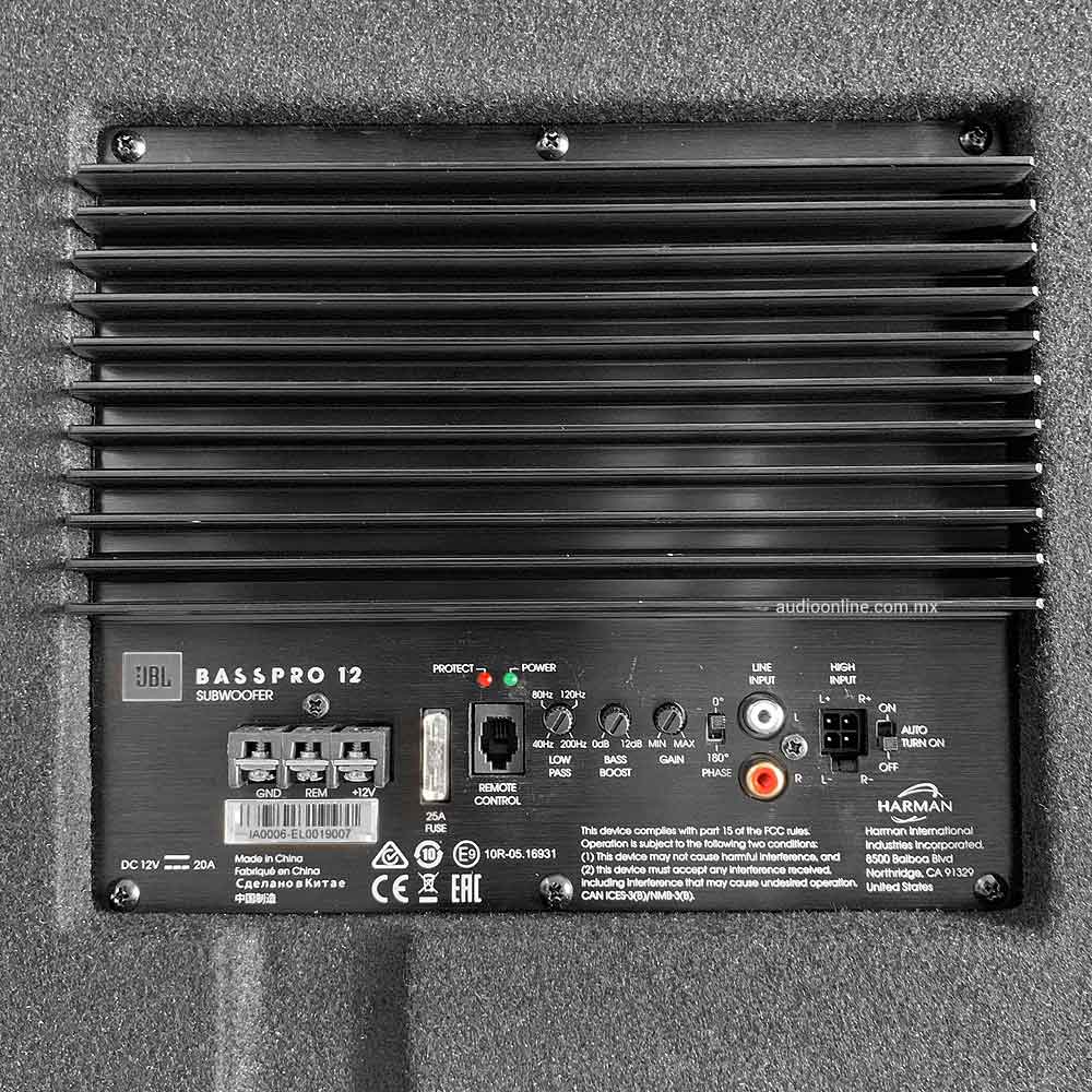Subwoofer Amplificado de 12 Pulgadas con Cajon JBL BASSPRO12