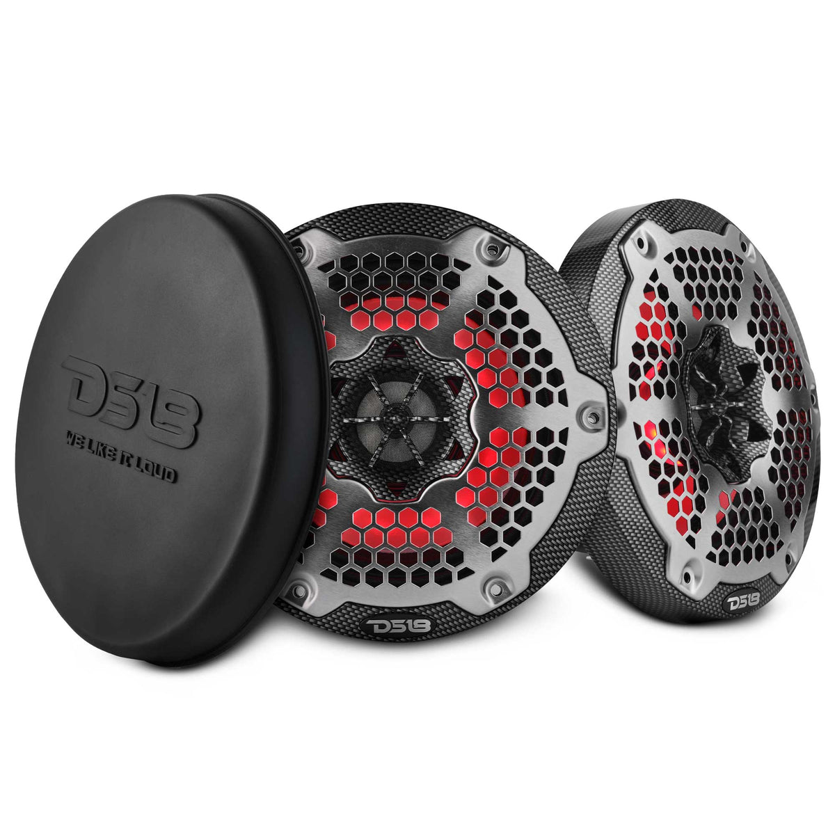 DS18 CF-6MD Bocinas marinas 6.5 pulgadas 2 vías RGB IP65 fibra de carbono - CF-6MD - imagen oficial 1