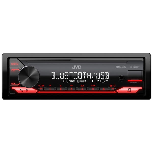 JVC KD-X280BT autoestéreo Bluetooth USB de chasis corto — KD-X280BT — imagen exacta verificada