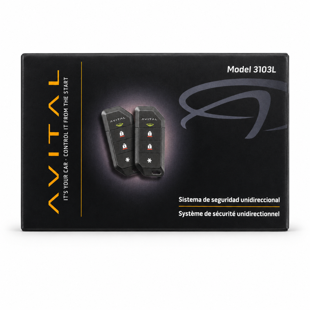 Avital 3103L Alarma Automotriz con Entrada Sin Llave