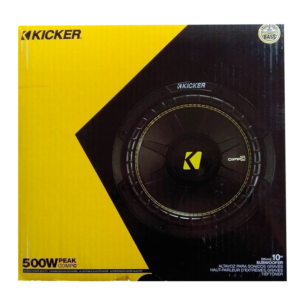 Subwoofer de 10 Pulgadas Kicker 50CWCD104 + Toallitas Gratis