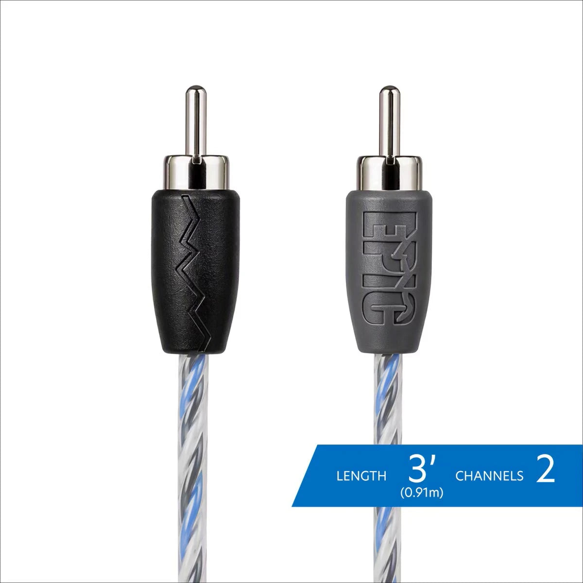 AudioControl ACEI23 EPIC: cable RCA de 2 canales y 3 pies
