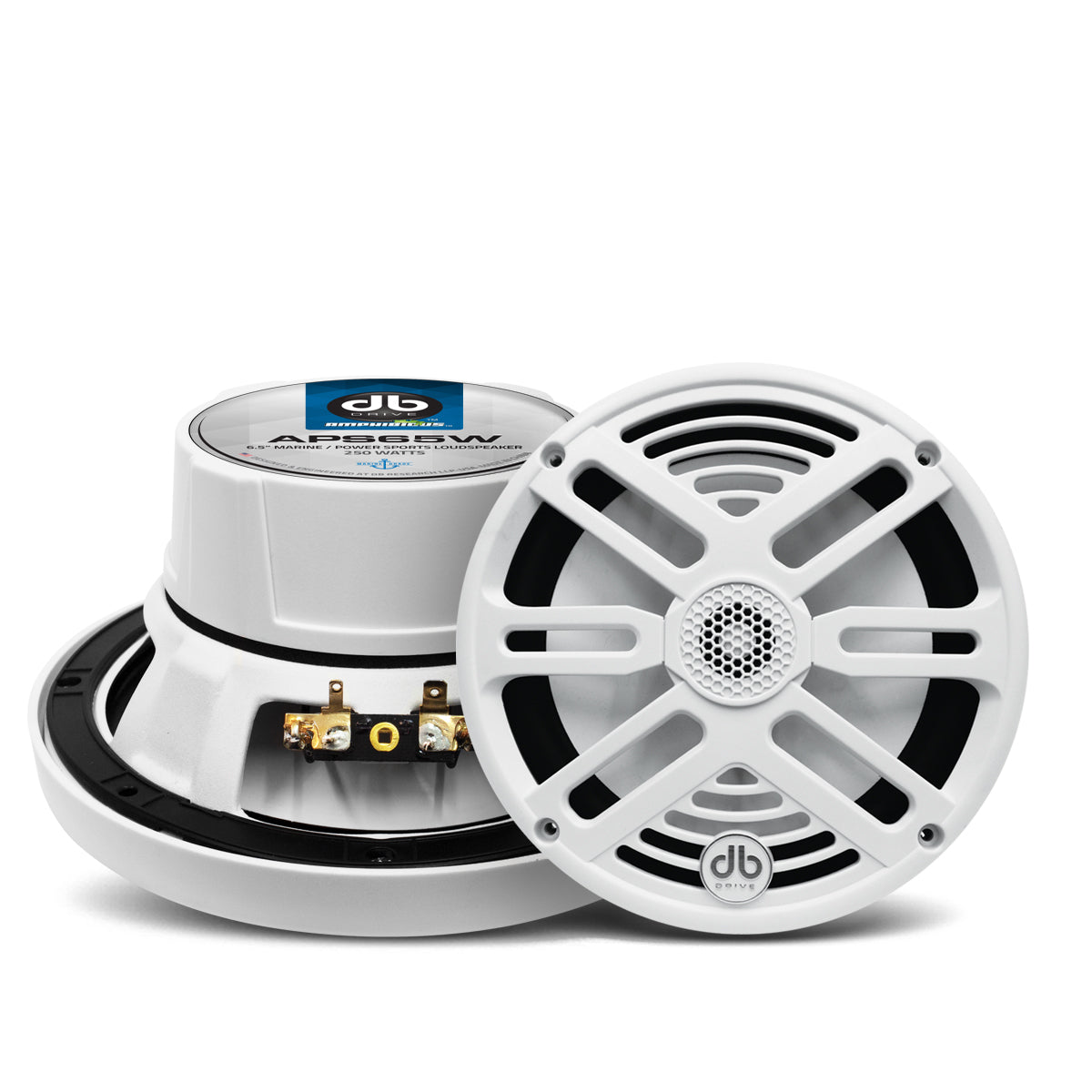 Par de bocinas marinas blancas dB Drive APS65W