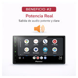 Pantalla Pioneer 6.8 Pulgadas CarplayAuto Dmh-w3000nex