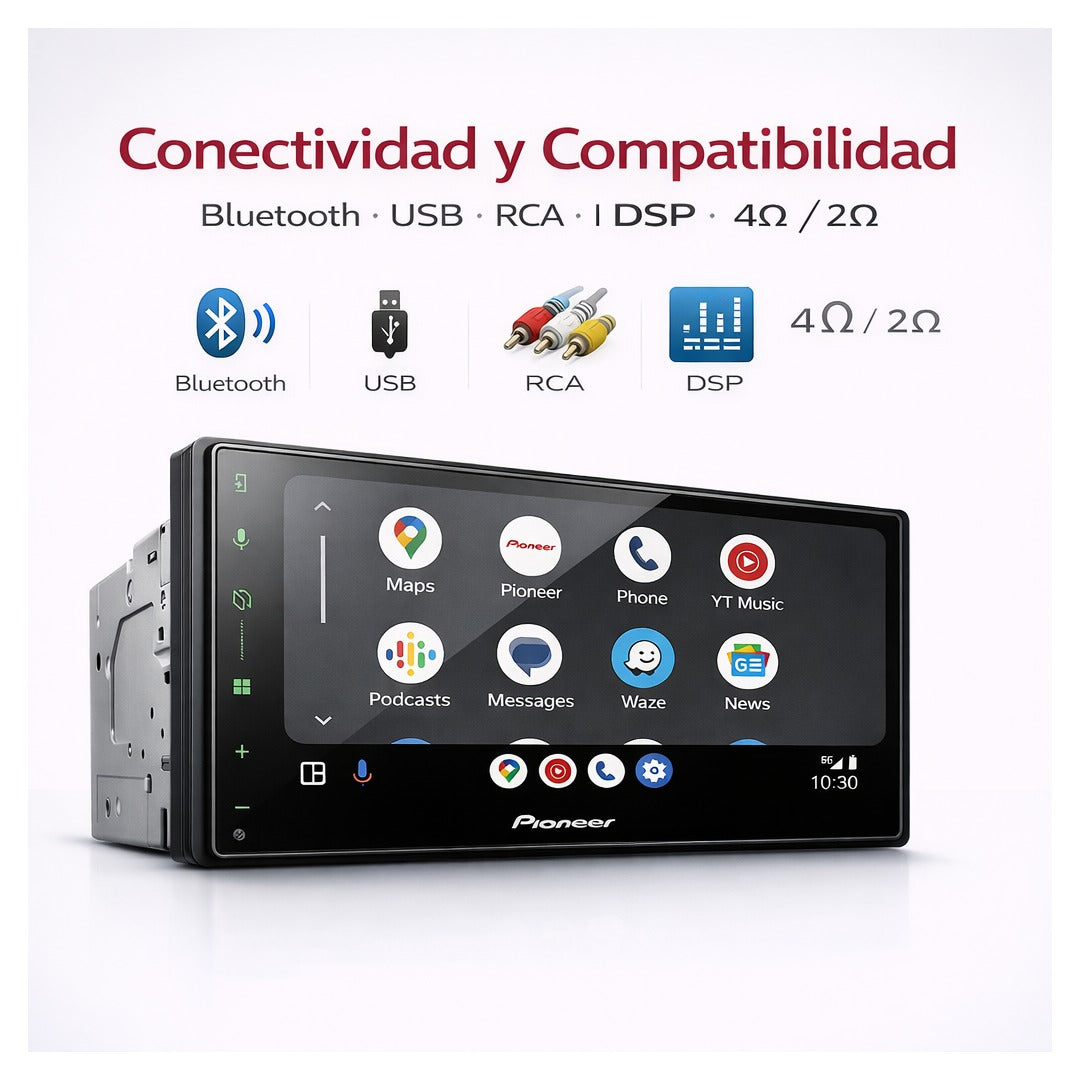 Pantalla Pioneer 6.8 Pulgadas CarplayAuto Dmh-w3000nex
