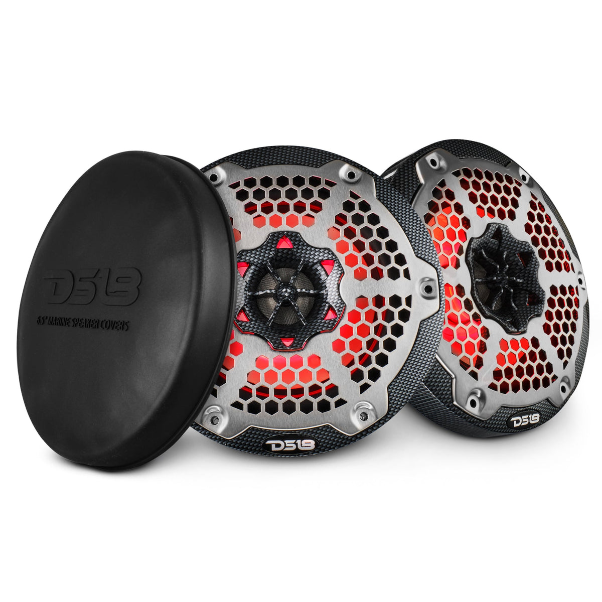 DS18 CF-65M par de bocinas marinas de 6.5 pulgadas con rejilla e iluminación RGB