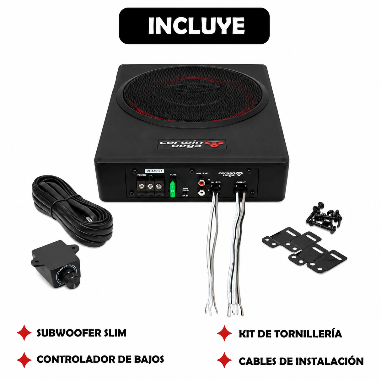 Subwoofer Amplificado Cerwin Vega 8 Pulgadas 2 CH VPAS821
