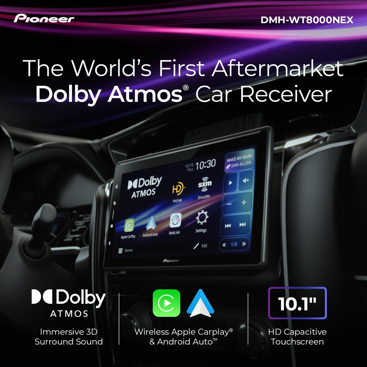 Pioneer DMH-WT8000NEX Pantalla multimedia digital 10.1" - DMH-WT8000NEX - imagen oficial 2