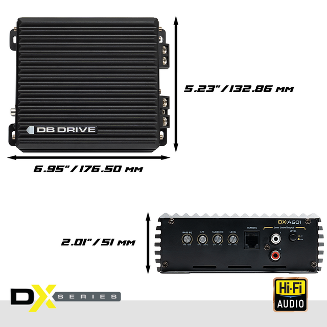 dB Drive DX-A601 Amplificador Monoblock Clase D para Subwoofer - DX-A601 - imagen oficial 2