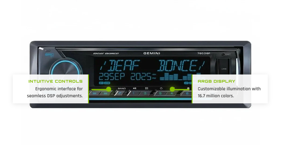 Deaf Bonce GEMINI760DSP Autoestéreo con DSP Integrado - GEMINI760DSP - imagen producto 3