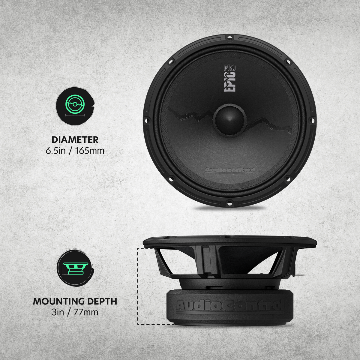 AudioControl EPICPRO6X Medio Rango 6.5" 200W RMS 4 Ohms - EPICPRO6X - imagen producto 5