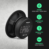 AudioControl EPICPRO6X Medio Rango 6.5" 200W RMS 4 Ohms - EPICPRO6X - imagen producto 6