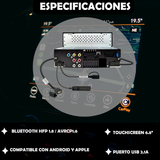 Receptor de medios digitales JVC Carplay touchscreen 6.8" KW-M590BT