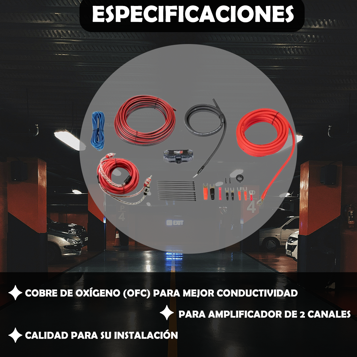 Kit de Instalación Cerwin Vega Calibre 8 de 2 Canales CAK82