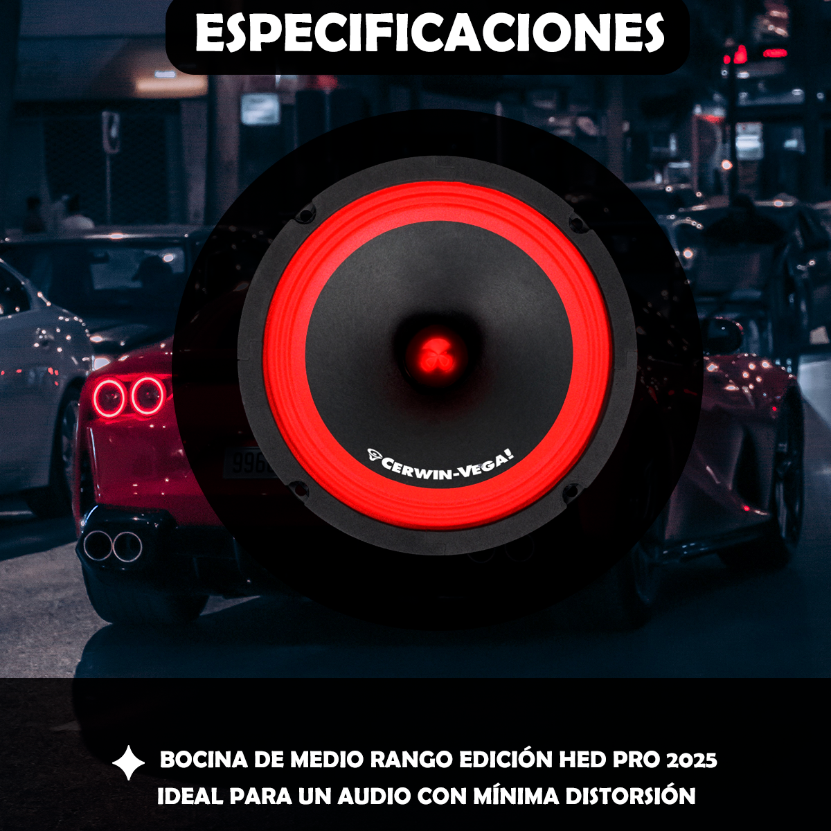 Bocina  Medio Rango Cerwin Vega HED PRO 8 Pulgadas HED8P