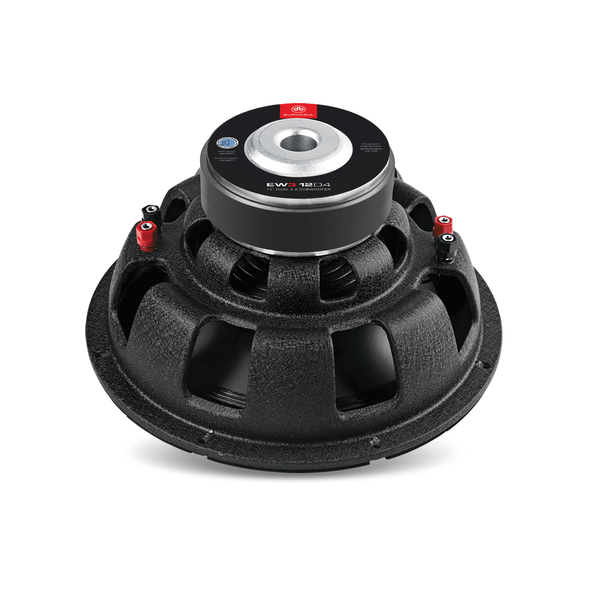 dB Drive Euphoria EW3 12D4 — vista posterior y etiqueta de modelo