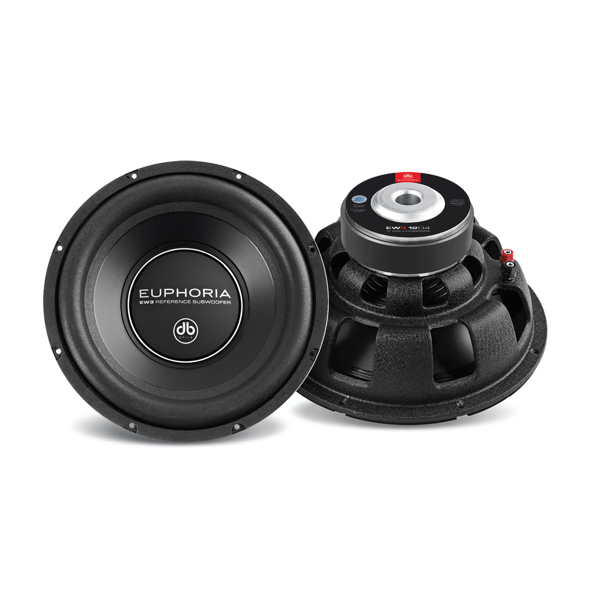 dB Drive Euphoria EW3 12D4 — vistas frontal y posterior de una pieza