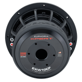 dB Drive EXW10CF: vista posterior, etiqueta de doble bobina de 2 ohms