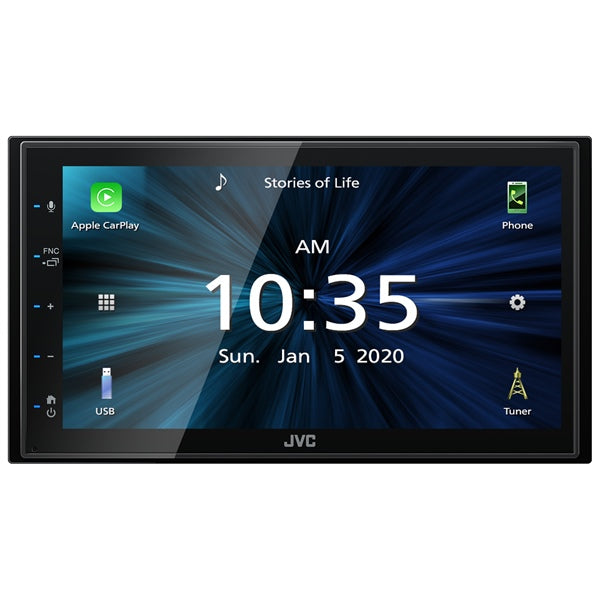 JVC KW-M560BT pantalla 6.75 pulgadas con CarPlay y Android Auto — KW-M560BT — imagen exacta verificada