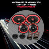 Set de Medios de 3 Vías 6x9 Pulgadas Versión 2025 V6925C