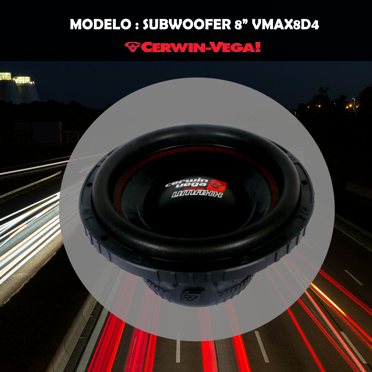 Subwoofer Cerwin Vega 8 Pulgadas Doble Bobina Vmax8d4