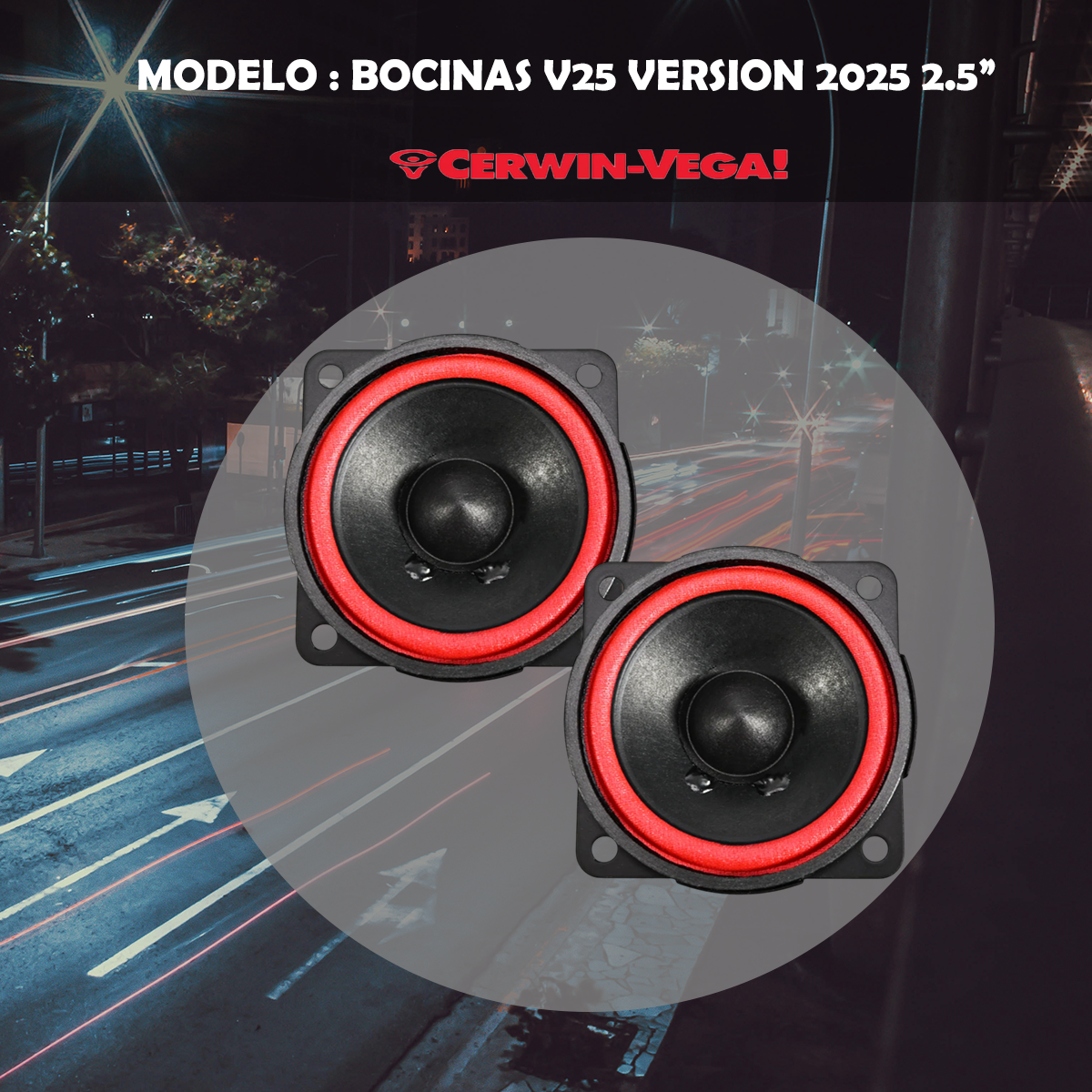 Bocina Full Range Cerwin Vega de 2.5" Edición 2025 V25