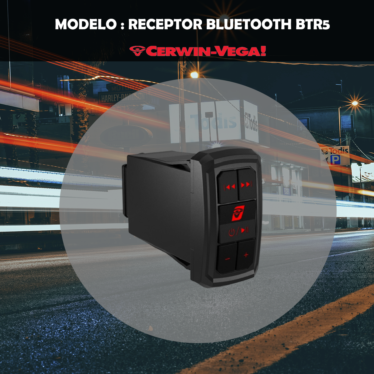 Receptor Bluetooth Cerwin Vega Bluetooth 5.0 BTR5