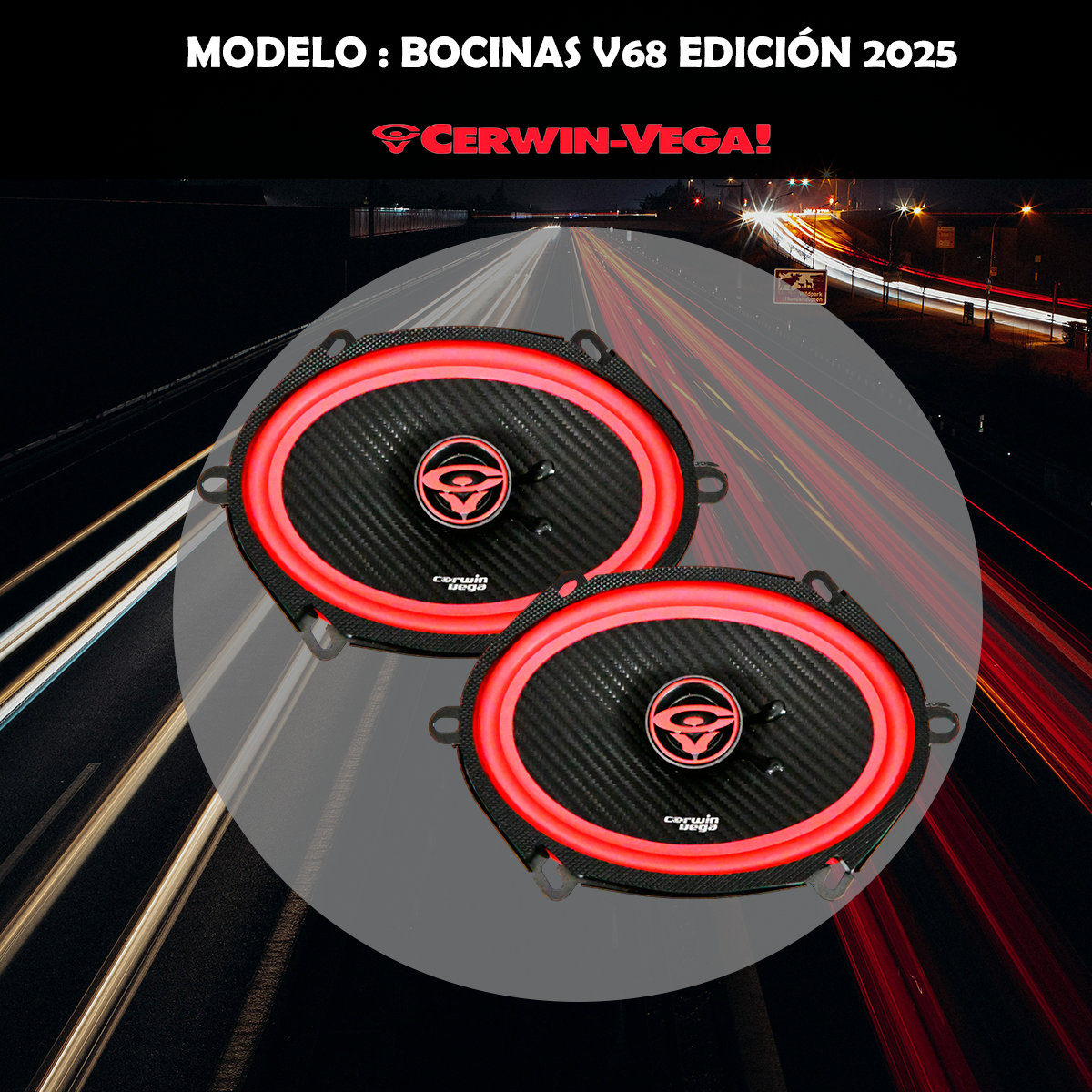 Bocinas Coaxiales Cerwin Vega 6x8 Pulgadas Edición 2025 V68