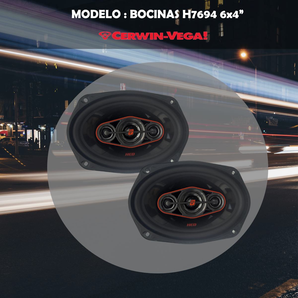 Bocinas Cerwin Vega 6x4 Pulgadas 400w 4 vías H7694
