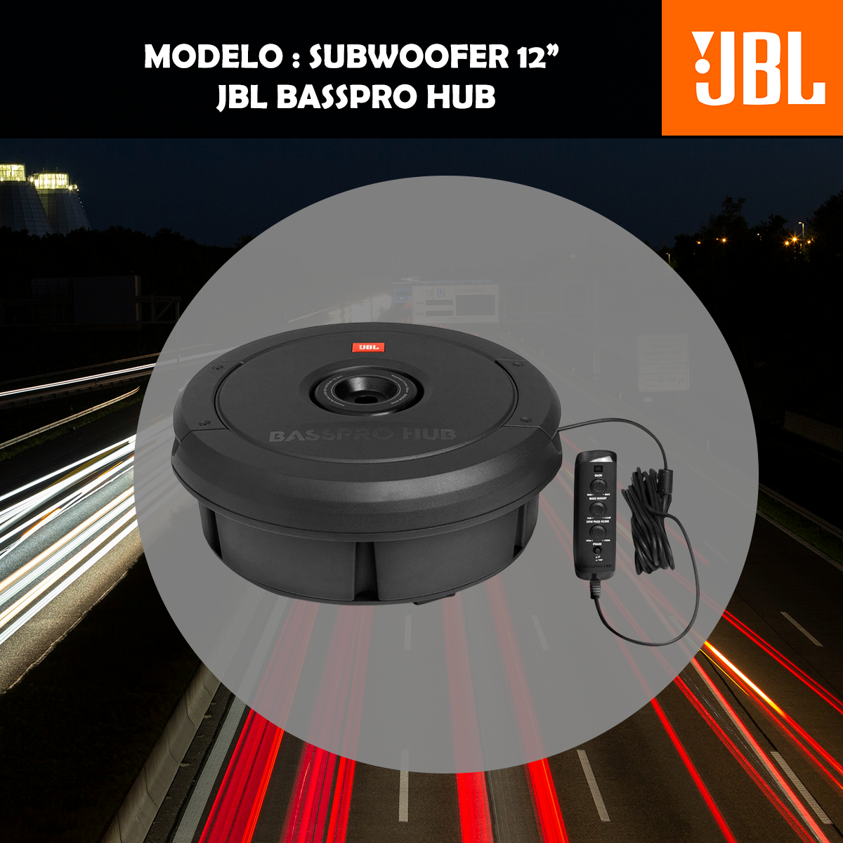Subwoofer JBL 12 Pulgadas con control Basspro Hub