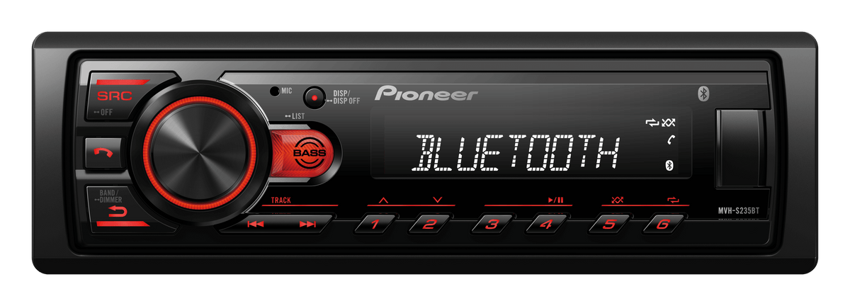 Pioneer MVH-S235BT Autoestéreo con Bluetooth y USB Frontal - MVH-S235BT - imagen producto 1