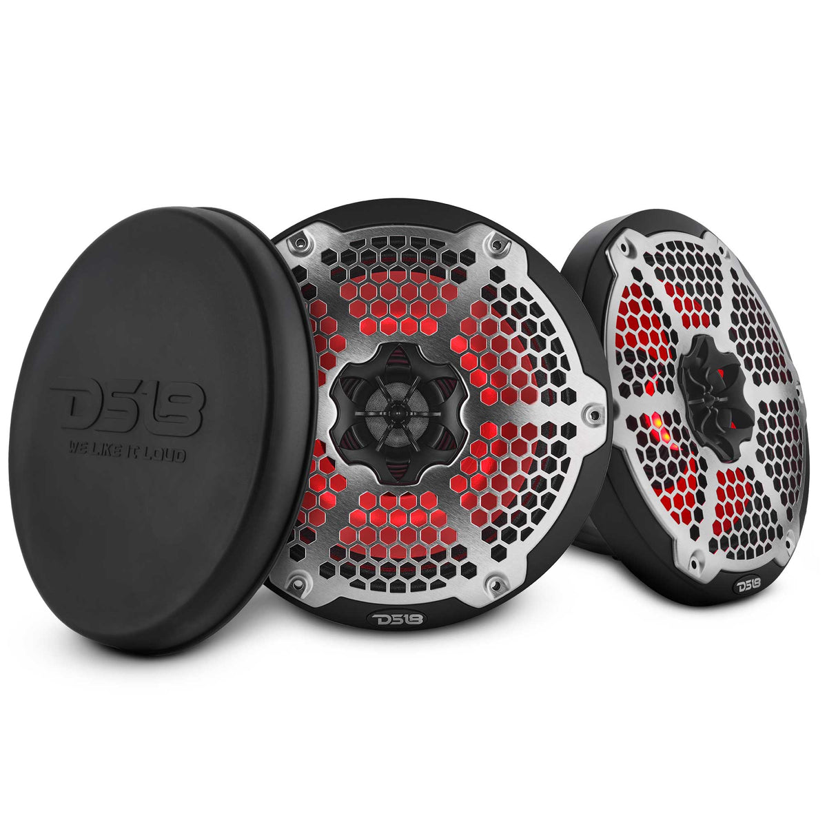 DS18 NXL-8MD/BK Bocinas marinas 8 pulgadas 2 vías color negro mate con LED RGB - NXL-8MD - imagen oficial 1