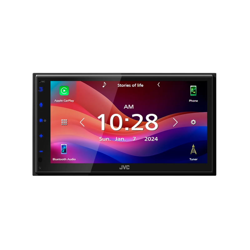 Receptor de medios digitales JVC Carplay touchscreen 6.8" KW-M590BT