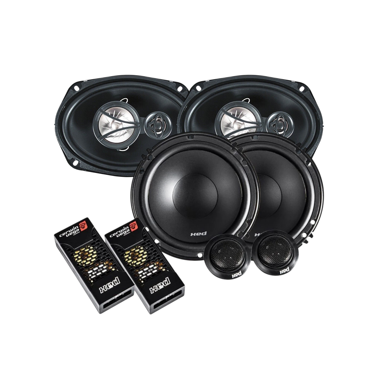Pack Cerwin Vega Set de Medios XED650C con Bocinas 6x9" XED693