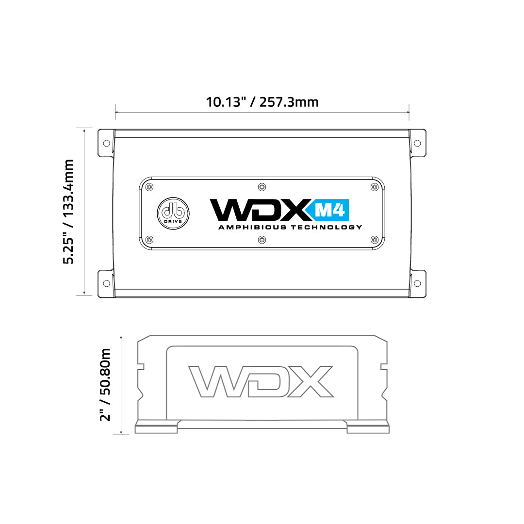 dB Drive WDXM4 amplificador marino Clase D de 4 canales IPX6 - WDXM4 - imagen oficial 4