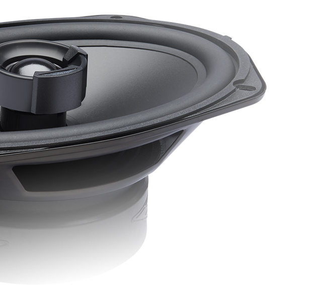 Image Dynamics ID69 bocina coaxial, detalle del cono y tweeter