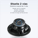 Bocinas Coaxiales Alpine EL-E65G 6.5 Pulgadas 2 Vías