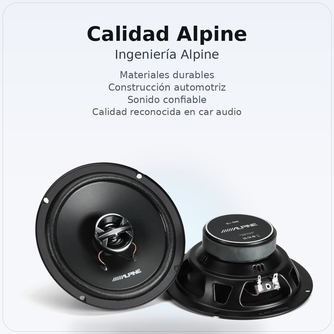 Bocinas Coaxiales Alpine EL-E65G 6.5 Pulgadas 2 Vías