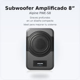 Subwoofer Amplificado 8” Alpine PWE-S8 Compacto
