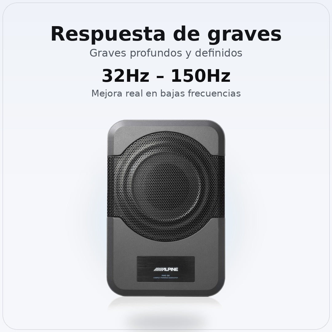 Subwoofer Amplificado 8” Alpine PWE-S8 Compacto
