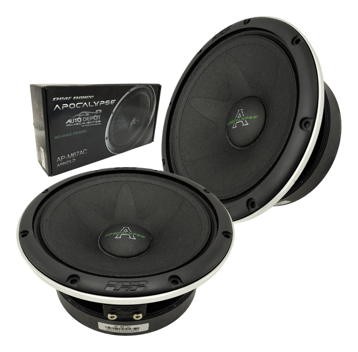 Par de Medios Deaf Bonce Apocalypse AP-M67AC de 6.5” 300W RMS – Sonido Potente y Alta Sensibilidad